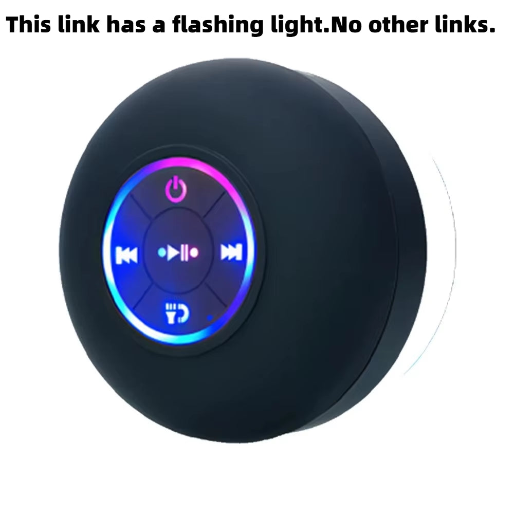 AquaBeat Mini: Waterproof LED Bluetooth Speaker with Powerful Sound & Suction Cup Mount